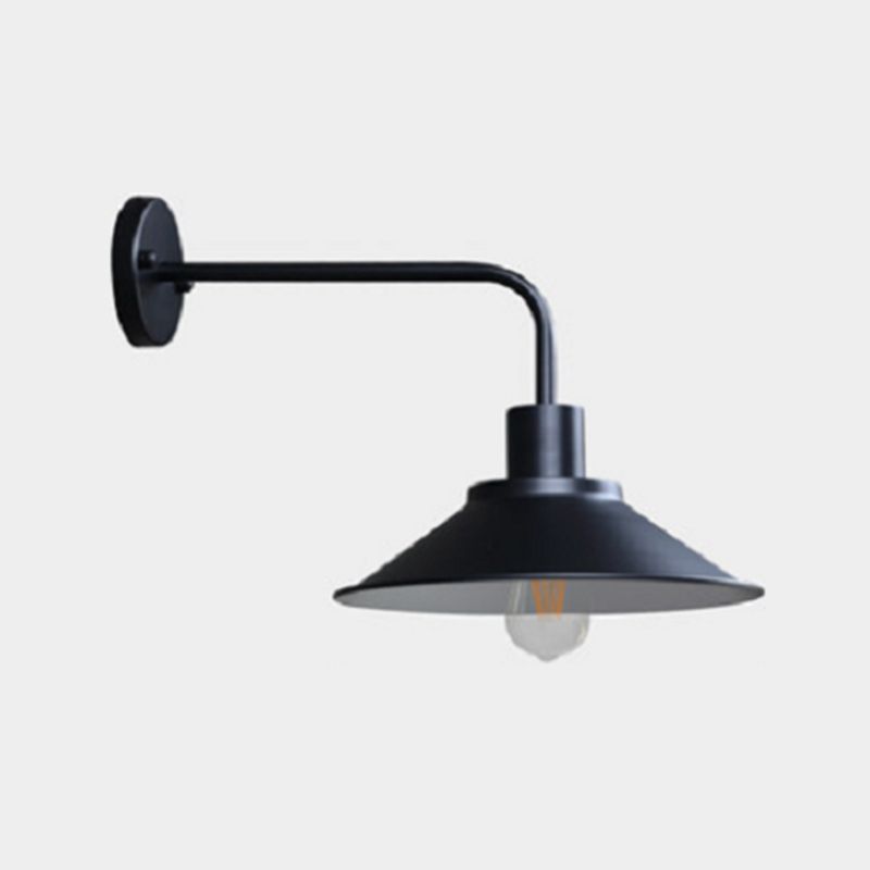 Cone Shaped Wall Lighting Fixture Industrial-Style Metal Outdoor Sconce Light Fixture