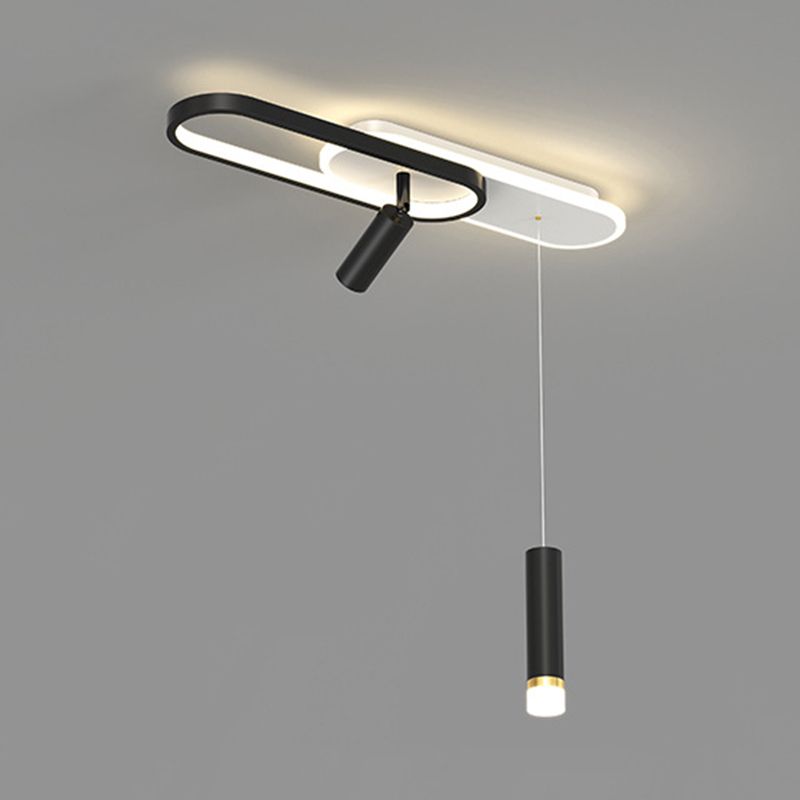 Linear Flush Mount Light Fixture Modern Metal Flush Light for Living Room