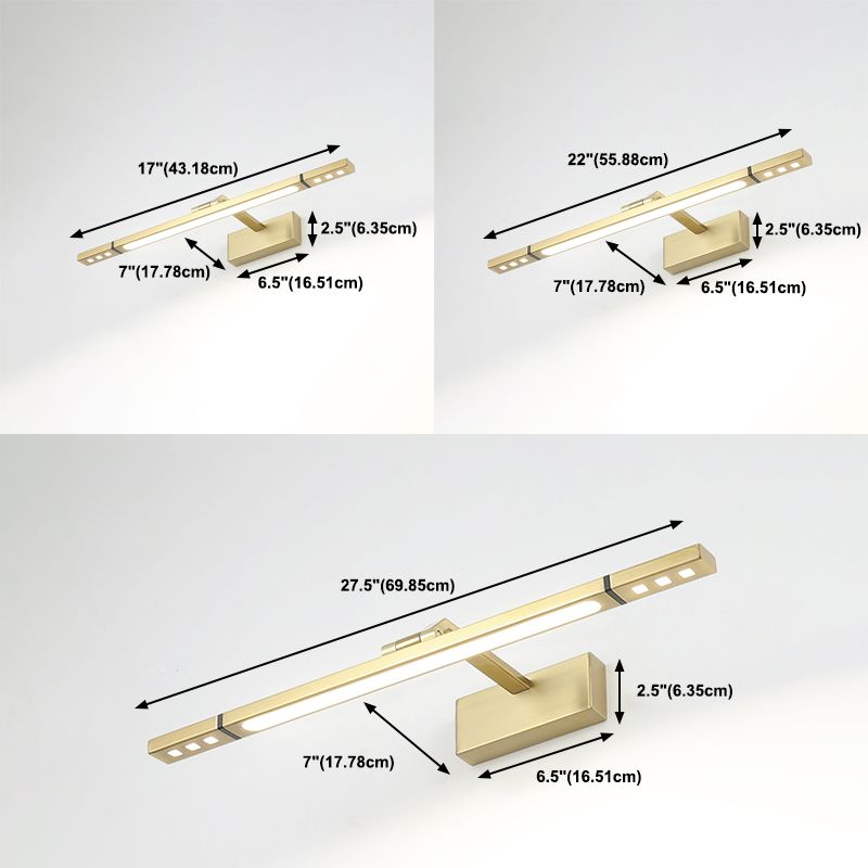 Lampade per vanità a parete a LED illuminazione anteriore a specchio contemporaneo con ombra acrilica