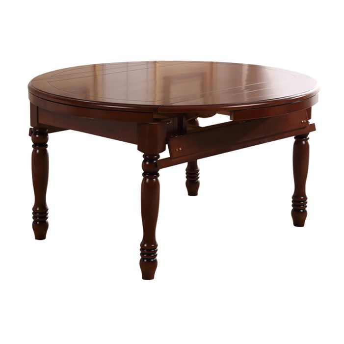 Modern Solid Wood Extendable Table Standard Brown Dining Table for Kitchen