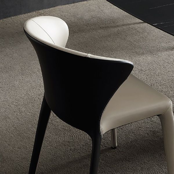 Modern Style Wingback Leather Home Dining Side Chair for Dining Room