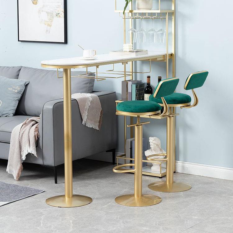 Metal Low Back Barstools Adjustable Height Bar Stools with Swivel