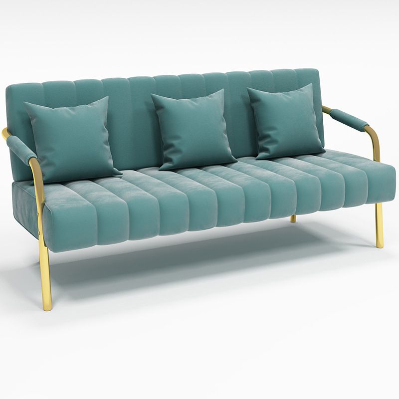 Modern Standard Metal Legs Sofa Macaroon Fabric Sofa for Apartment