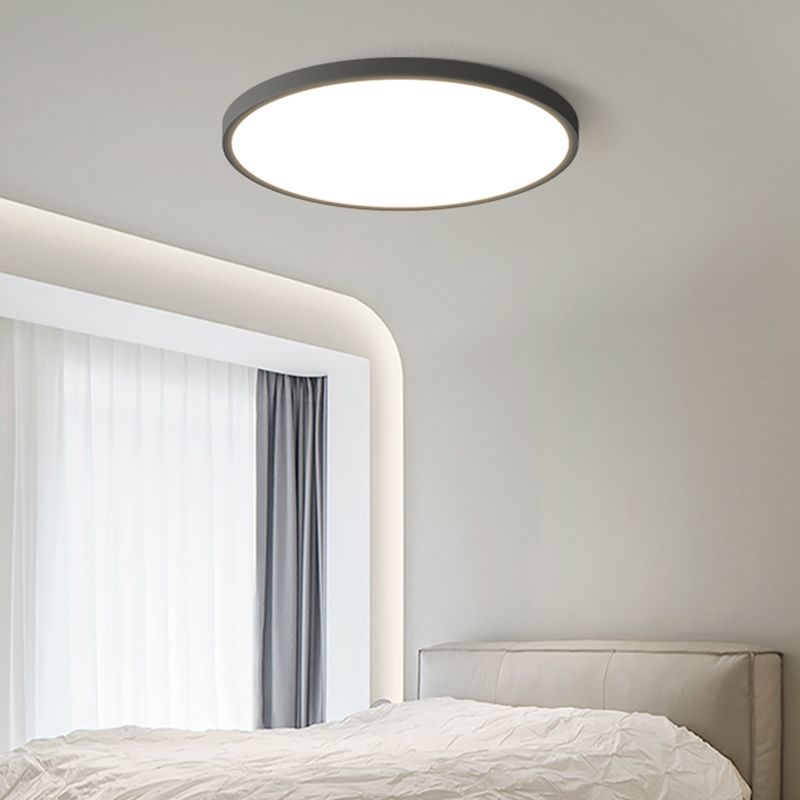 Metal Circular Flush Mount Ceiling Lamp Modern Style LED Ceiling Mount Light for Bedroom
