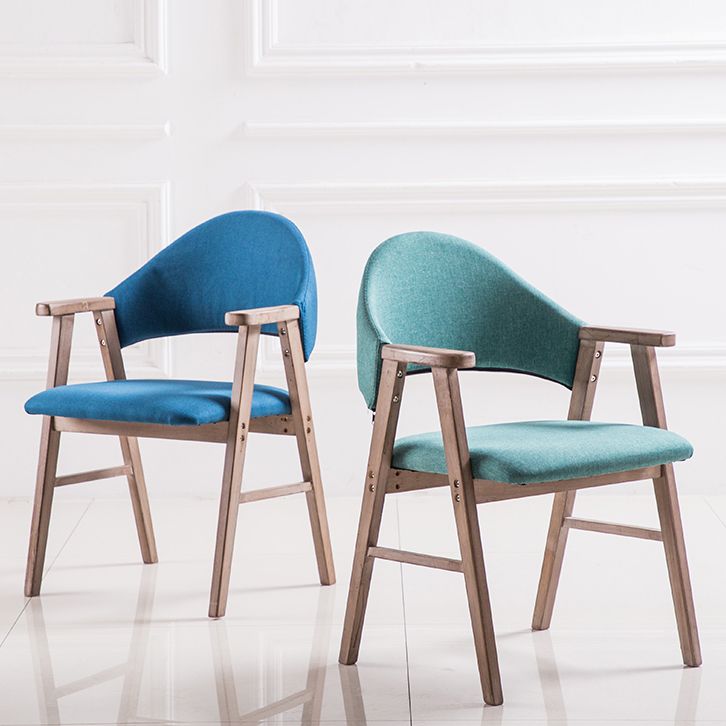 Chaise d'intérieur en bois de style moderne, chaises latérales de salle à manger à dossier ouvert de 20 pouces de large