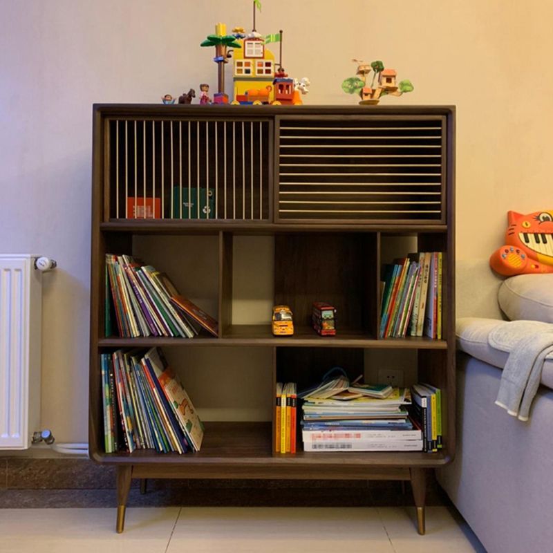 Scandinavian Standard Bookcase Wooden Open Back Bookshelf for Home Office