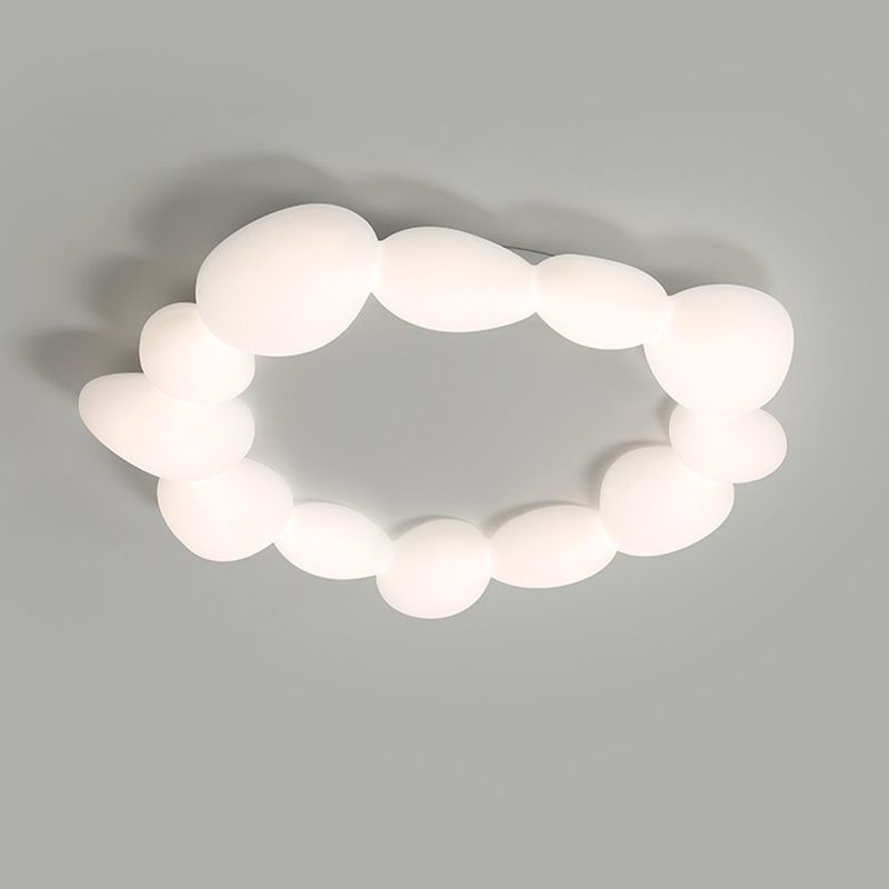 Nordic Flush Mount Plastic LED Ceiling Light Fixture for Bedroom