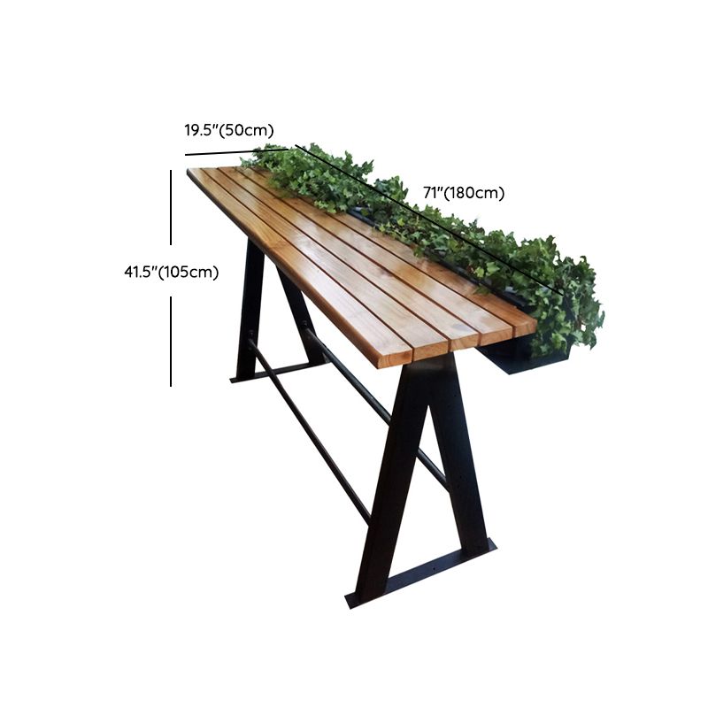 Industrial Style Solid Wood Pub Dining Set 1/2/3 Pcs Rectangular Pub Set for Home