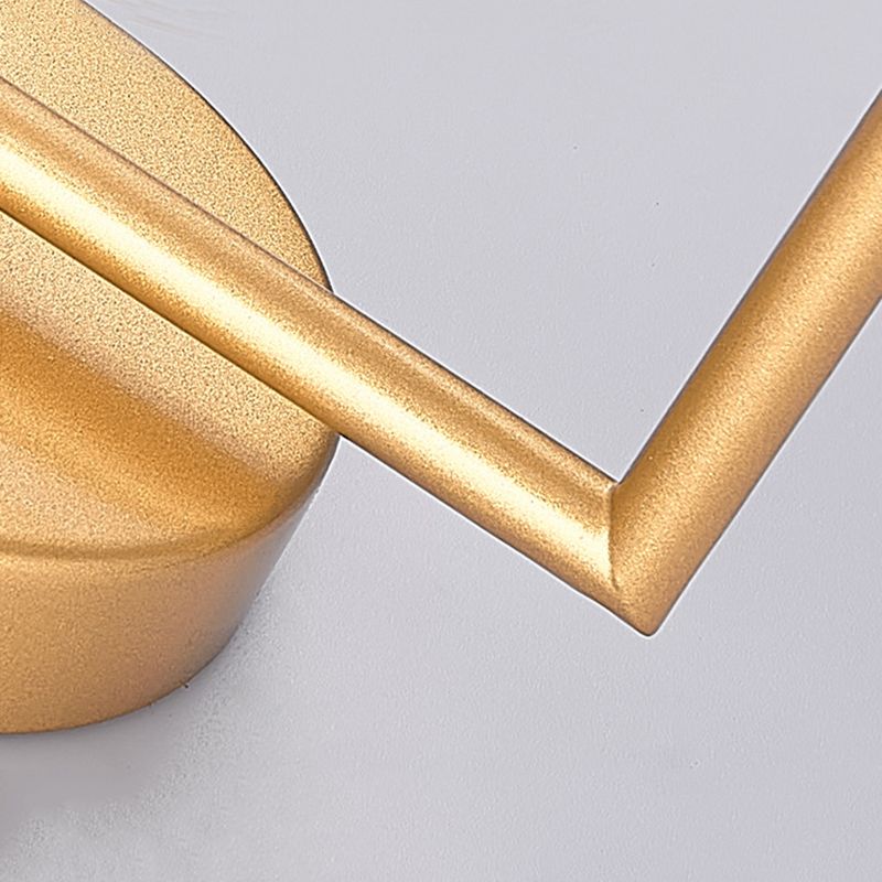 Modern Luxury LED Wall Sconce Wrought Iron Globe Wall Lamp with Glass Shade