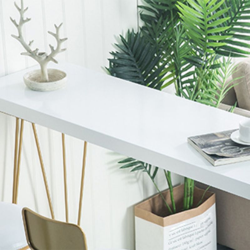 Glam Rectangle Bar Table 1/2/3 Pieces Solid Wood Counter Table with Upholstered Stools