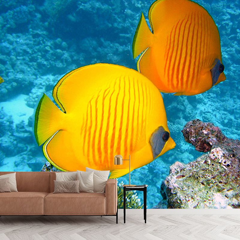 Eco-friendly Wall Mural Wallpaper Underwater World Sitting Room Wall Mural