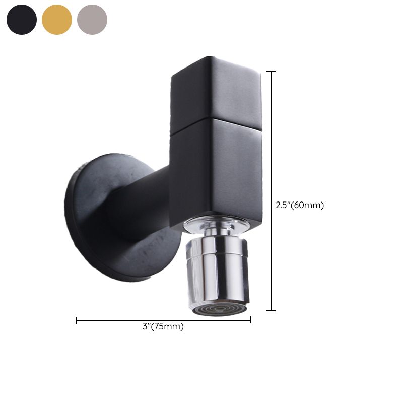 Contemporary Wall Mounted Bathroom Faucet Knob Handle Brass Faucet