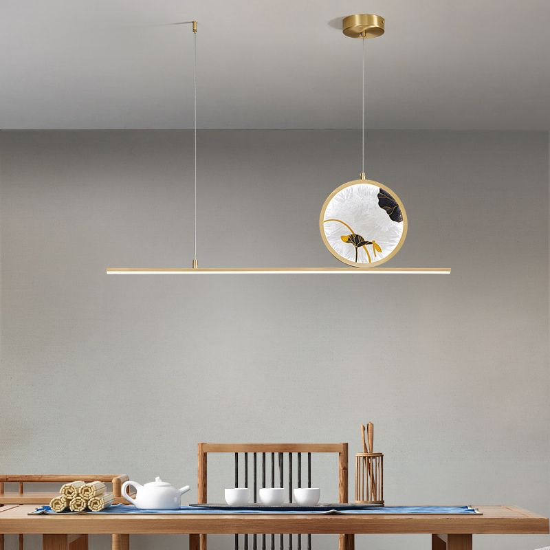 Modern Pendant Lighting for Kitchen Island Linear Island Pendant Lights Metal 2-Light