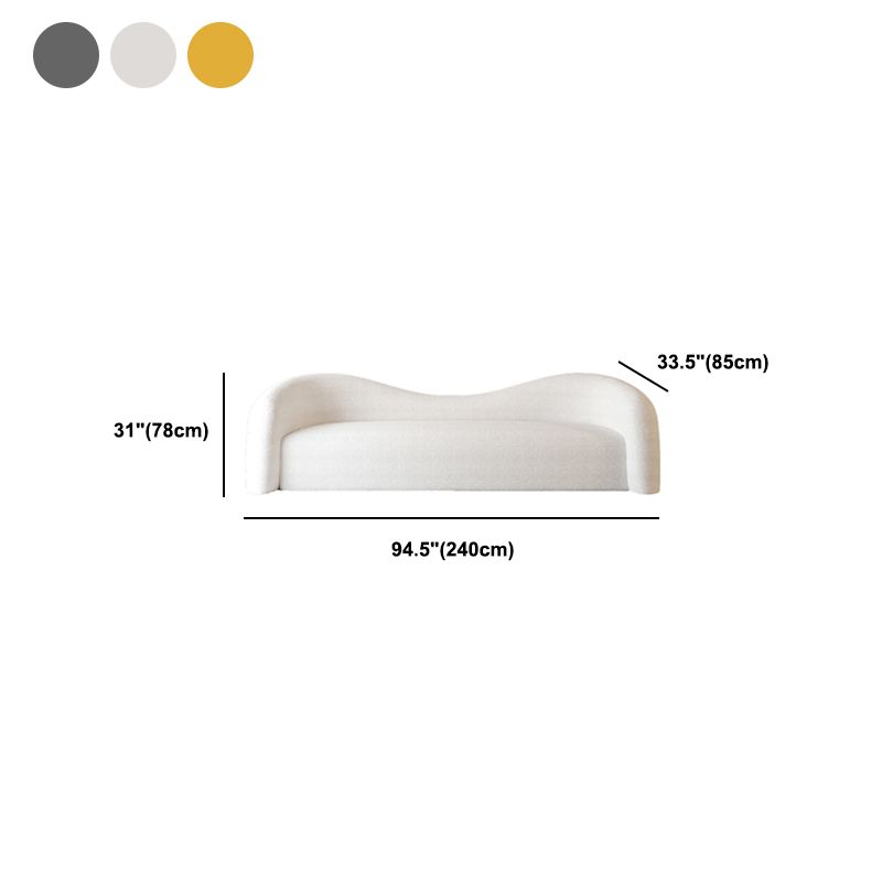 30.7" H Contemporary Velvet/ Wool Curved Sofa for Living Room