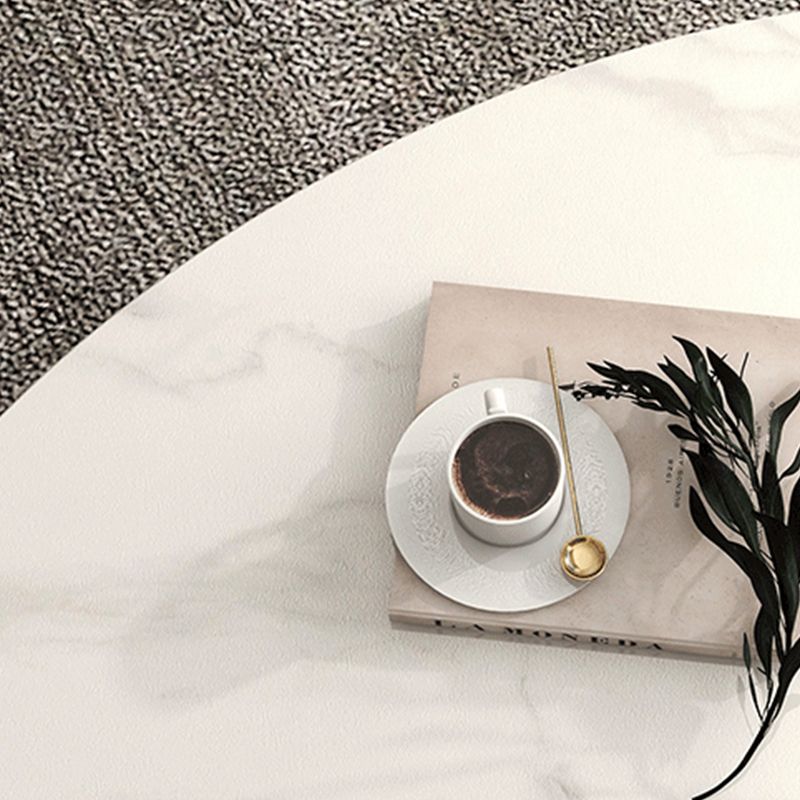 Slate Top Coffee Cocktail Table Abstract Oval Coffee or End Table