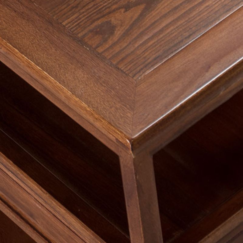 Contemporary Wood Office Desk Rectangular Shape Task Desk with 2 Drawers for Home