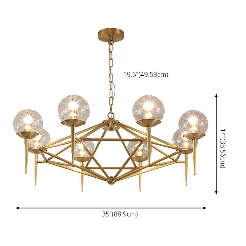 Pyramid Dinning Room Chandelier Pendant Light Glass Modernist Pendant Lighting Fixture