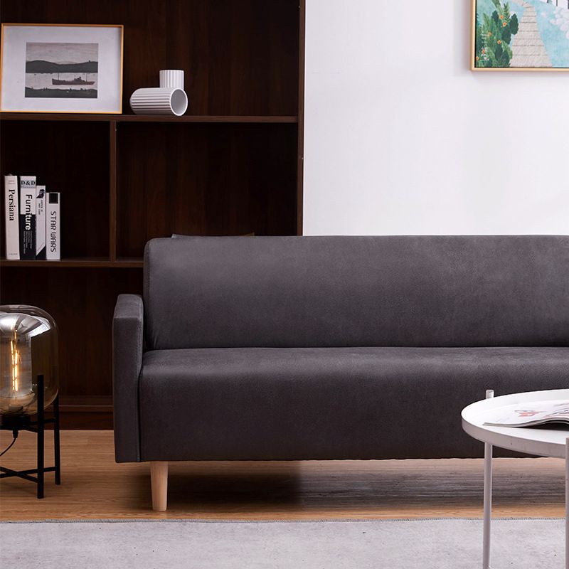 Modern 4 Wood Legs Standard Sofa Square Arm Sofa for Living Room