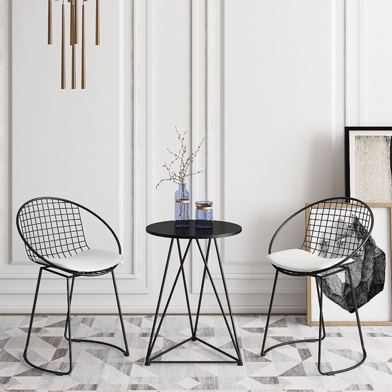 Traditionele luxe eettafel rond eetkamermeubilair, 19,7 "L x 19,7" B x 25,6 "H
