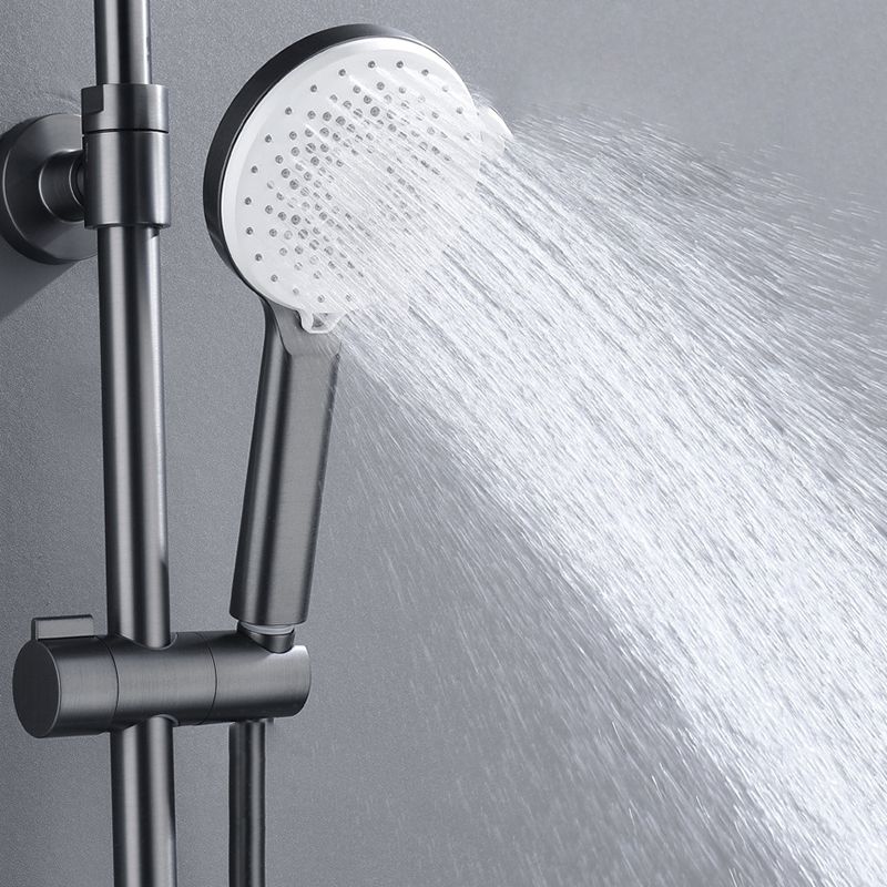 Modern Adjustable Water Flow Shower Faucet Square Shower Hose Shower System on Wall