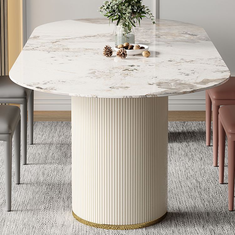 Traditional Luxury Furniture Oval Double Pedestal Dining Room Table for Home