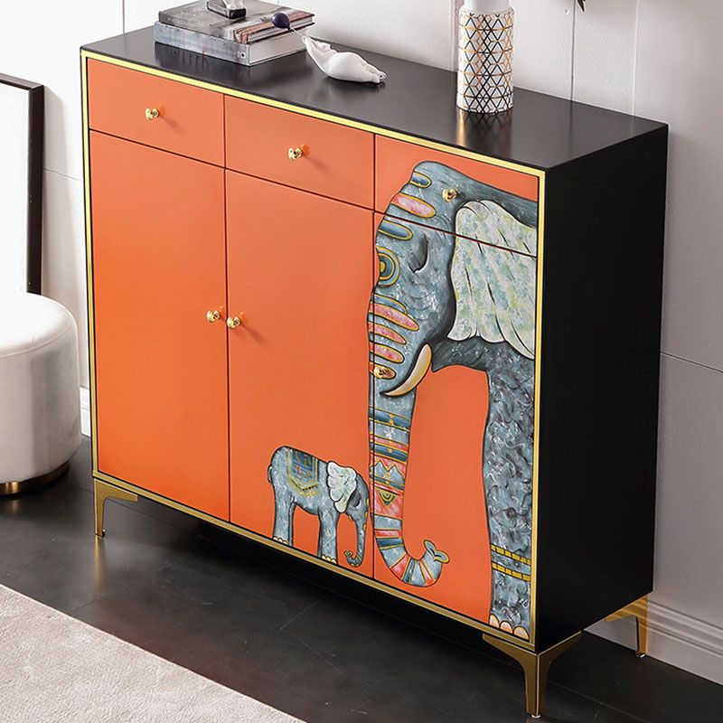 Modernism Horizontal Combo Dresser Wood Storage Dresser for Home