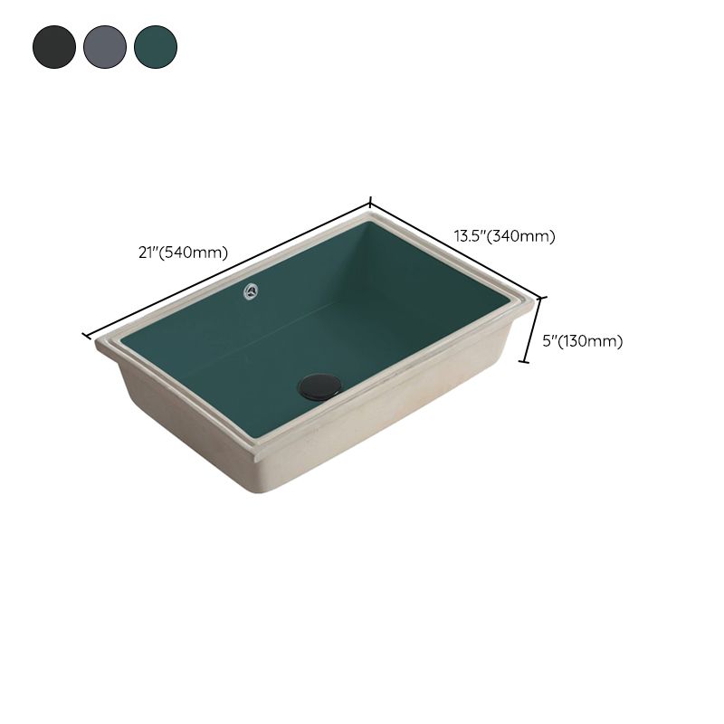 Modern Undermount Bathroom Sink Rectangular Undermount Bathroom Sink with Overflow