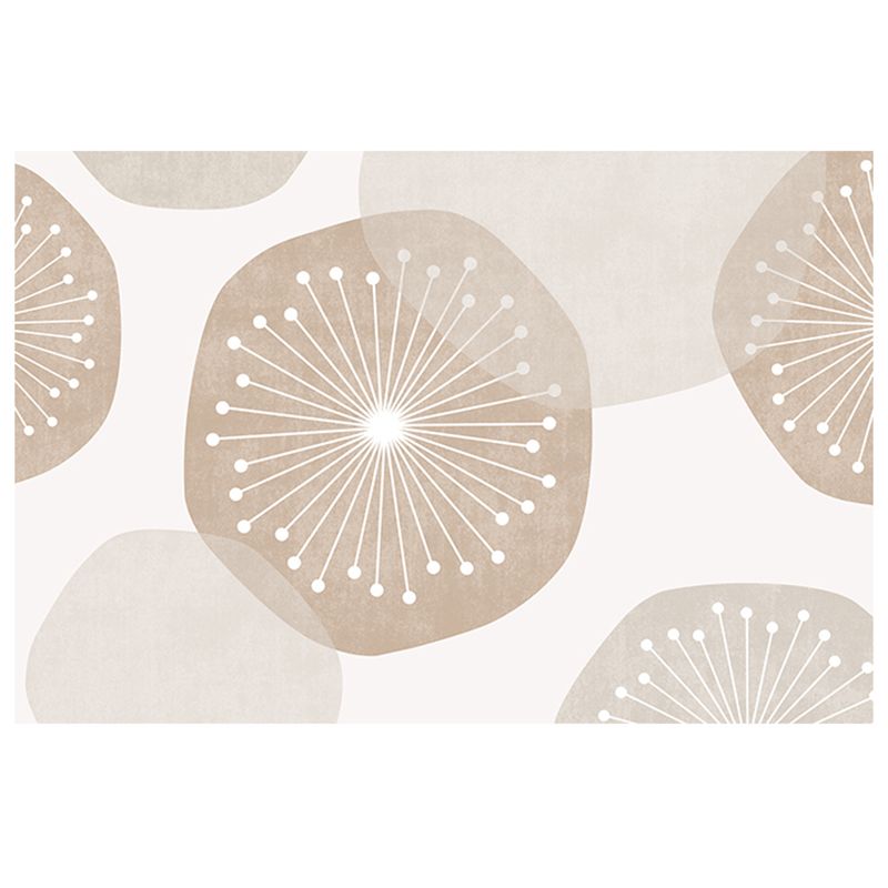 Apricot Tone Modern Indoor Rug Polyester Abstractic Print Carpet Easy Care Rug for Home Decoration