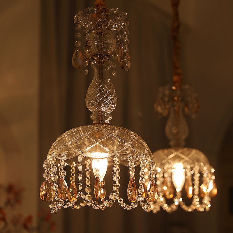 Topfabdeckung Schatten Hängende Beleuchtung moderner Stil Kristall 1 hängende Lampe für das Restaurant