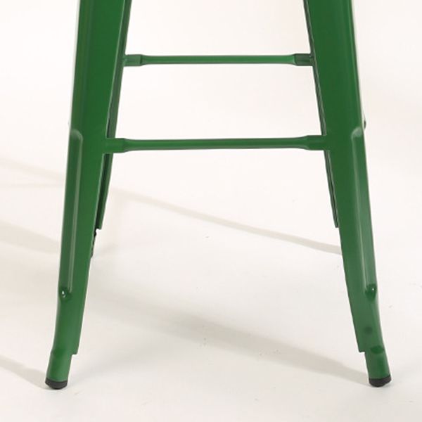 Industrial Bar and Counter Stool Metal Square Stool with 4 Legs