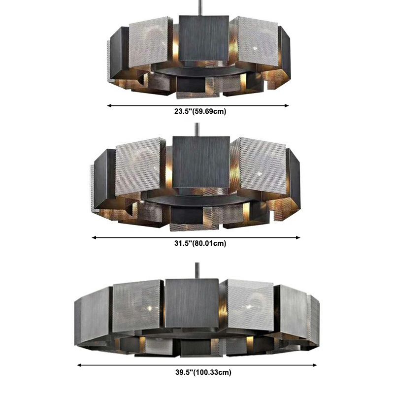 Ultra-moderne Trommelkronleuchter-Leuchte Metallhängelampe mit hängenden Kabel für Schlafzimmer