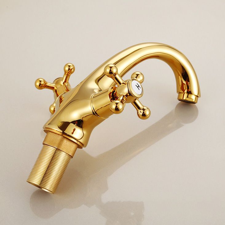 Industrial Centerset Bathroom Sink Faucet Vintage Cross Handles Lavatory Faucet