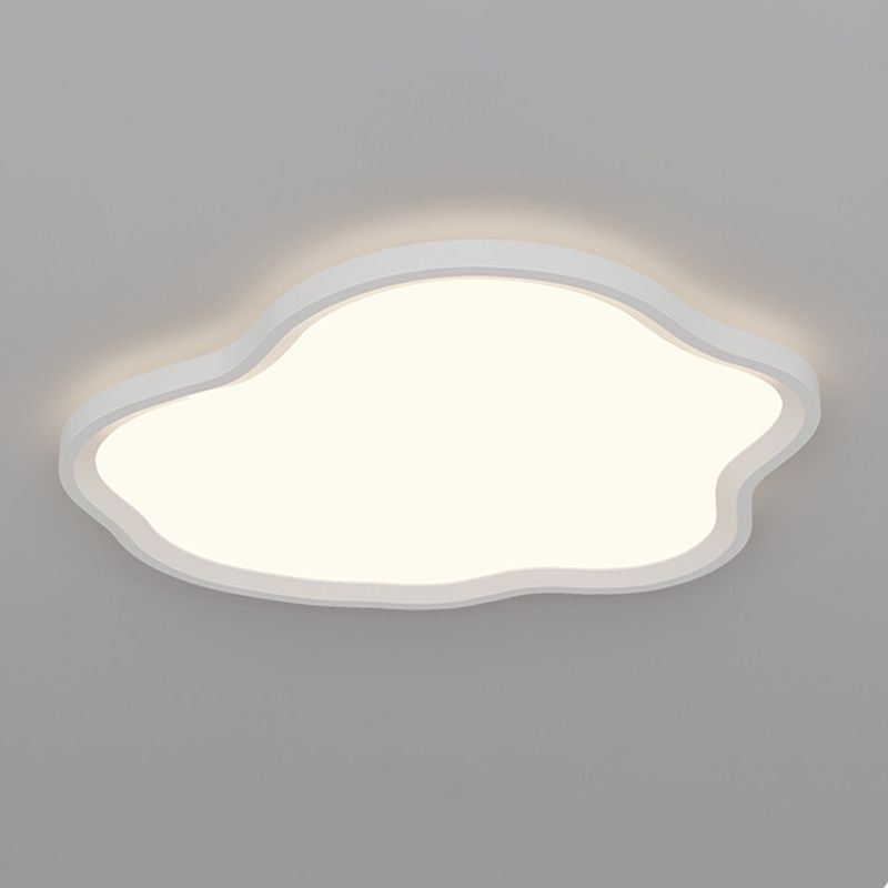 Contemporary 1 - Light Flush Mount Aluminum LED Cloud Shape Flush in White