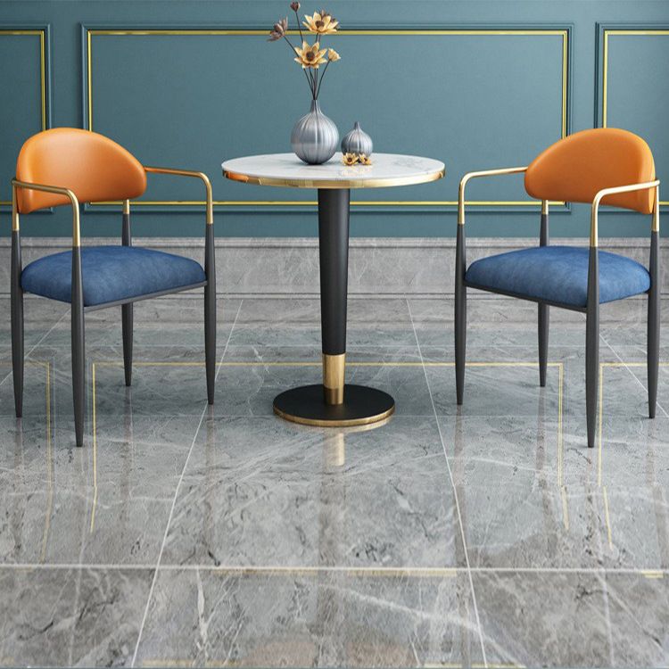 Metalen stoelen in Scandinavische stijl Set keuken eetkamer open achterste stoel