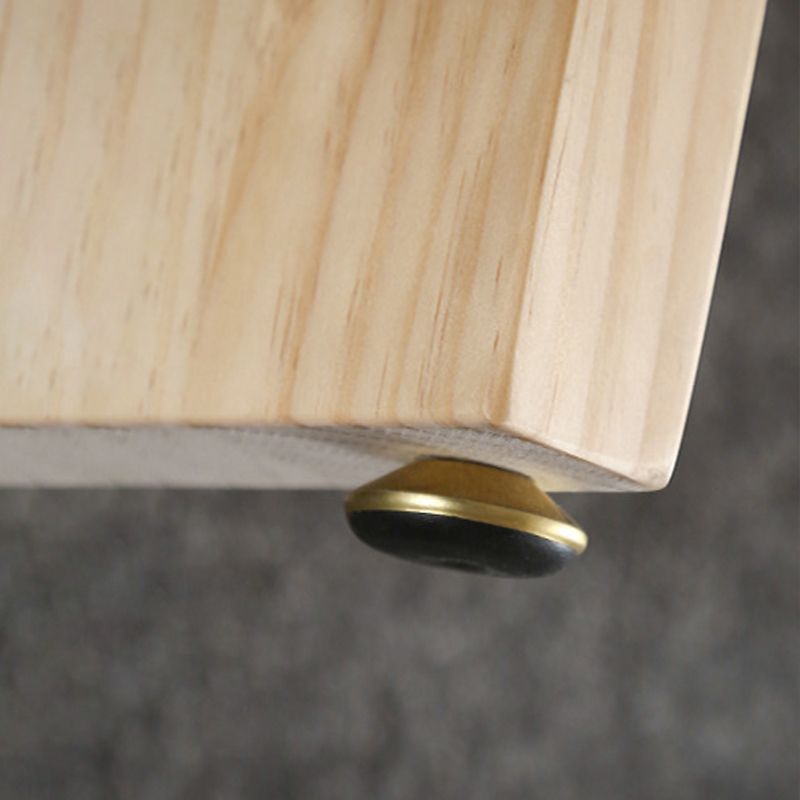 Modern Wood Bar Table Solid Wood Top Bistro Pub Table for Living Room