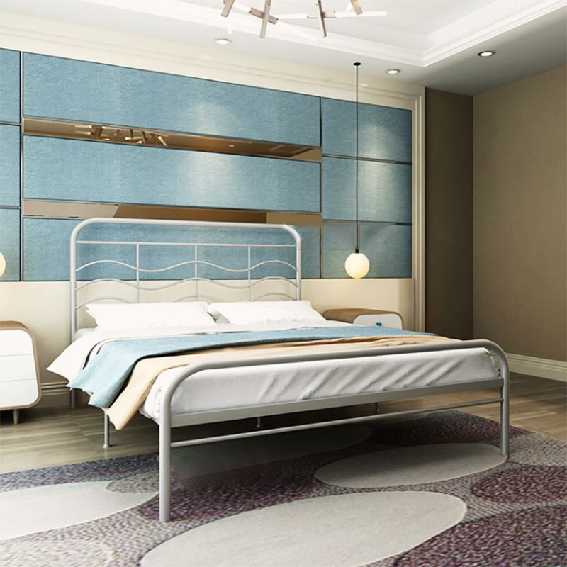 Modern and Contemporary Metal Open-Frame Headboard Princess Bed