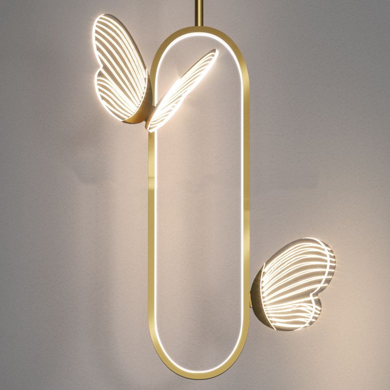 1 Light Oval Wall Lighting Fixtures Modern Style Metal Wall Mounted Lamps