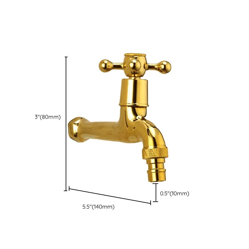 Glam Wall Mounted Bathroom Faucet Cross Handle Low Arc Circular Vessel Faucet