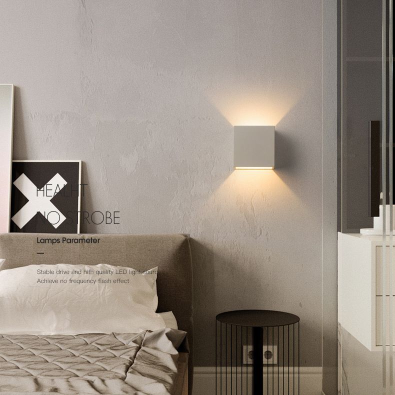 Metalen vierkante wand gemonteerd verlichtingsarmatuur moderne minimalistische stijl wandlichtwagentjes voor woonkamer