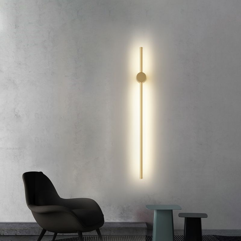 Minimalism Metal Wall Light Modern Style Linear Wall Light Sconce for Living Room