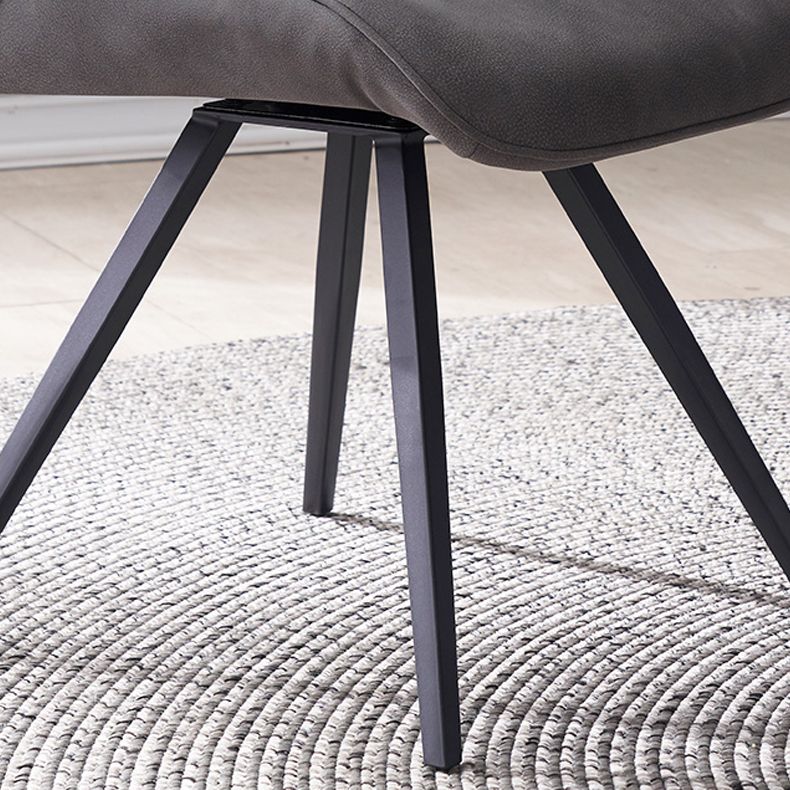 Sillas de comedor de cuero con brazo de estilo moderno, silla con respaldo para cocina