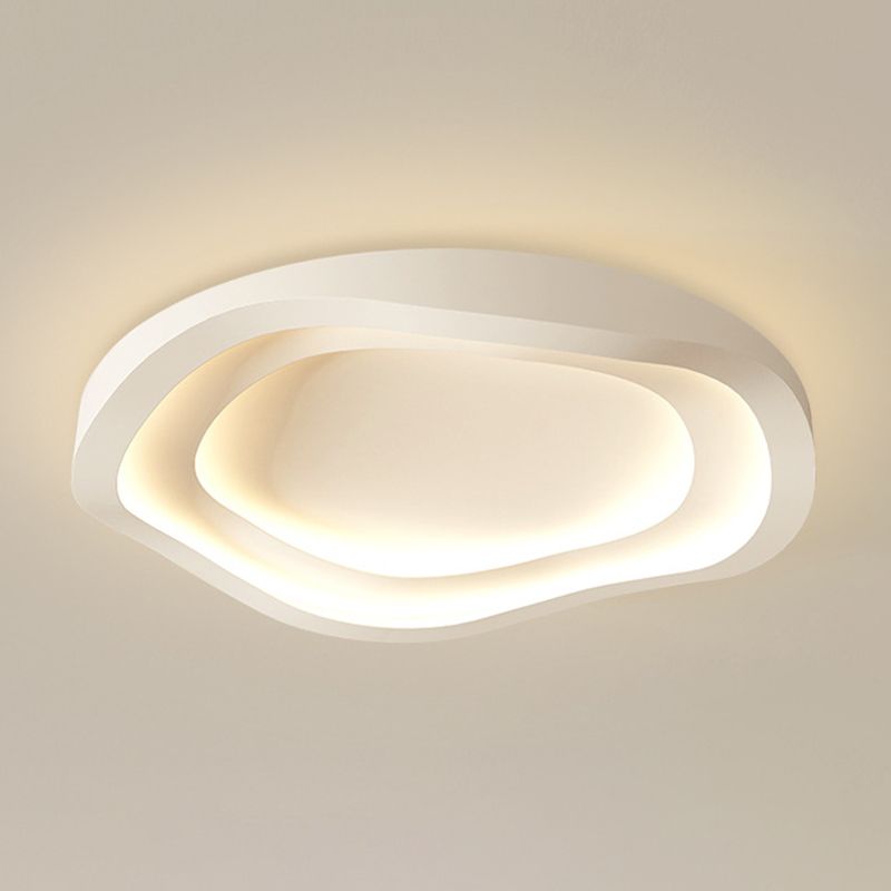 Contemporary White Flush Mount Lighting Unique Acrylic Ceiling Light