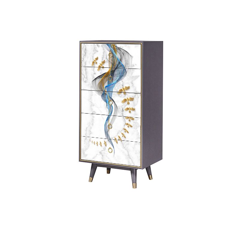 Classic Glam Dresser Solid Wood Storage Chest Dresser , 15.6 Inch Width