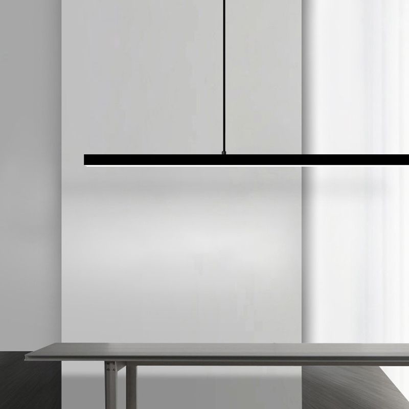 Accesorios de iluminación modernos de la isla de cobre de cobre lámpara de suspensión LED de 1 luces lineales