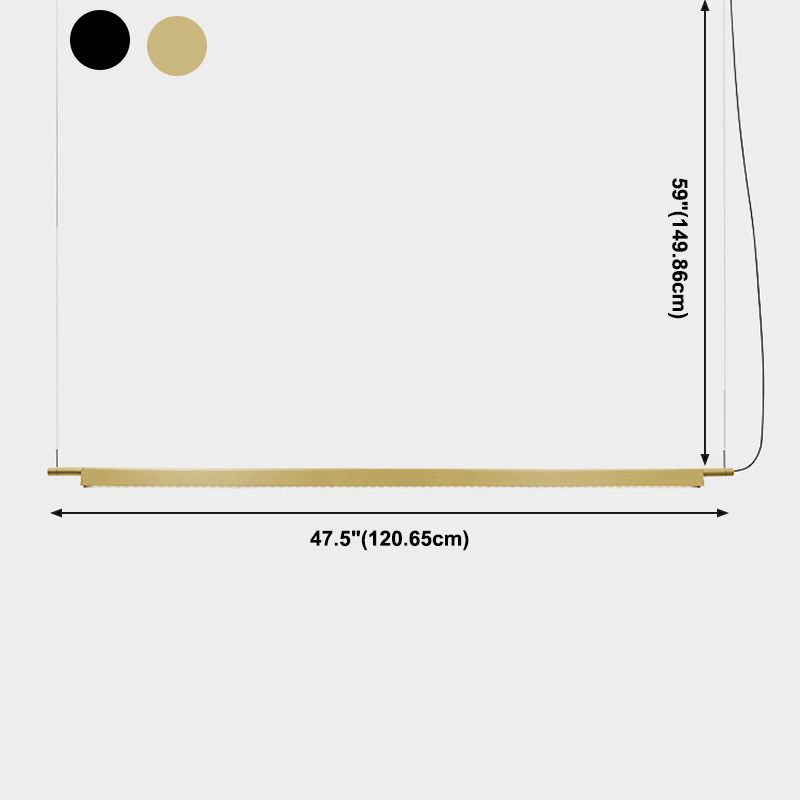 1 Light Linear Island Lights Contemporary Metal Island Lighting Fixture