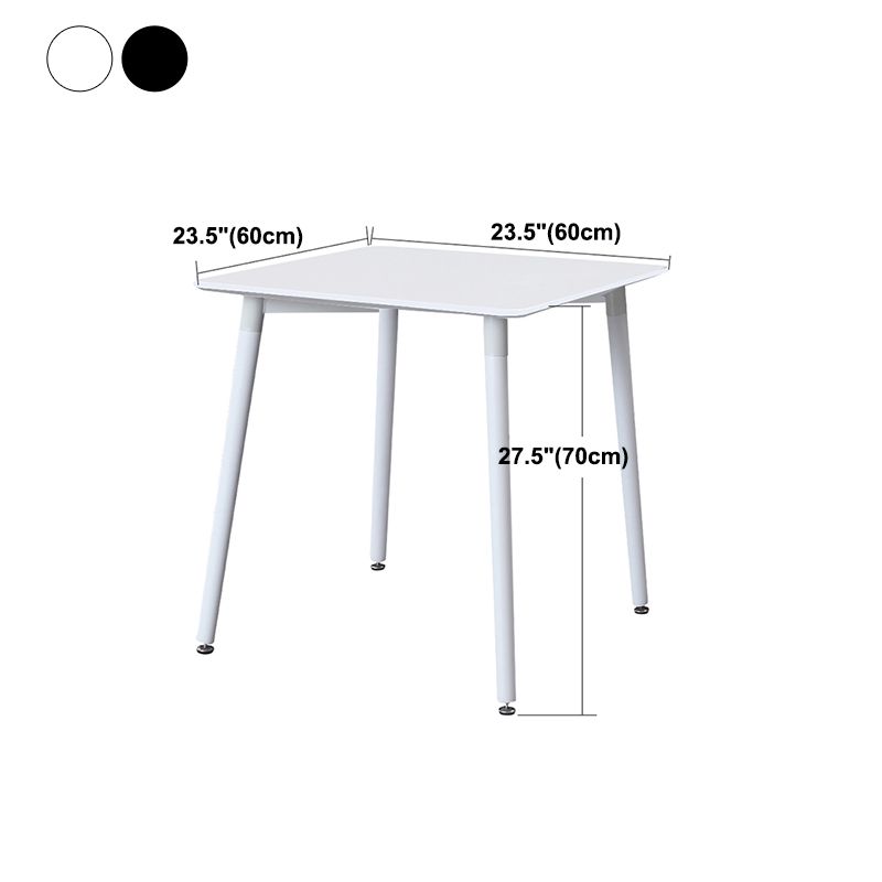 Industrial Style Dining Table 4 Legs Dining Table with Solid Wood Base for Home Use