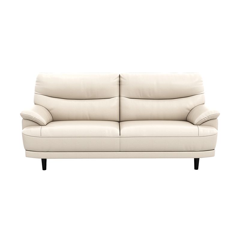 Stain Resistant Leather Pillow Top Arm Biscuit Back Settee Couch