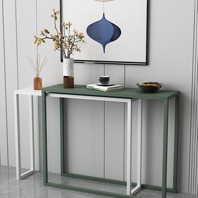 Scratch Resistant Ironcraft Console Table 30.70" High Contemporary Rectangle  Accent Table
