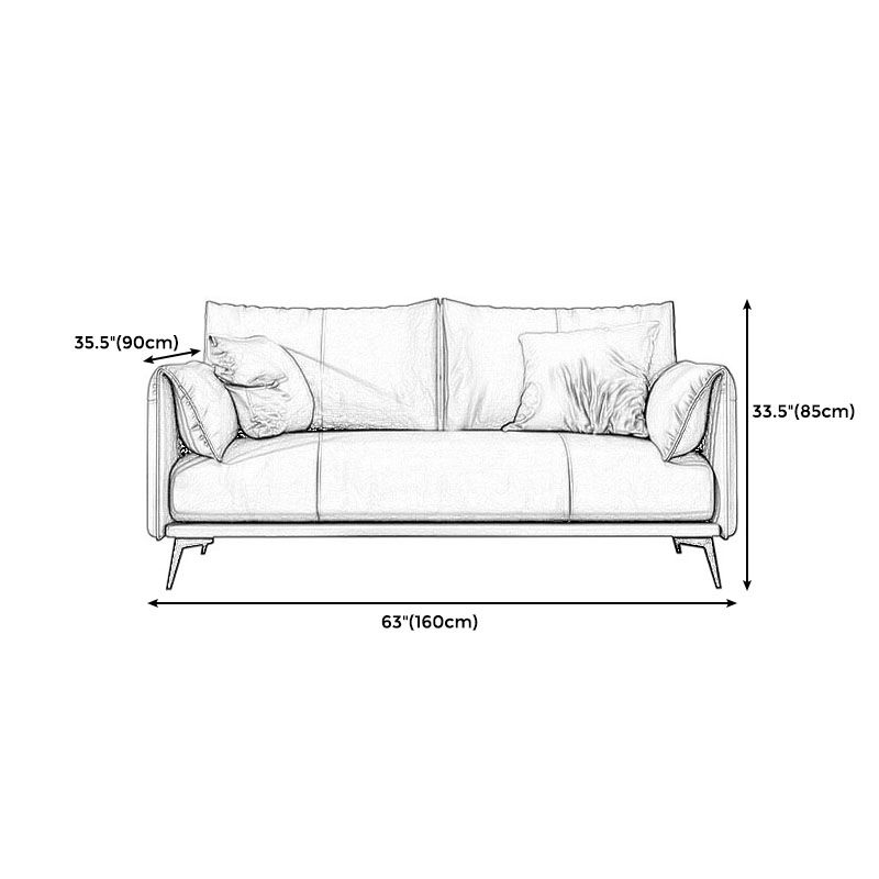 Holzleder-/Kuhläden -braunes rechteckiges Sofa mit Latexpolsterung