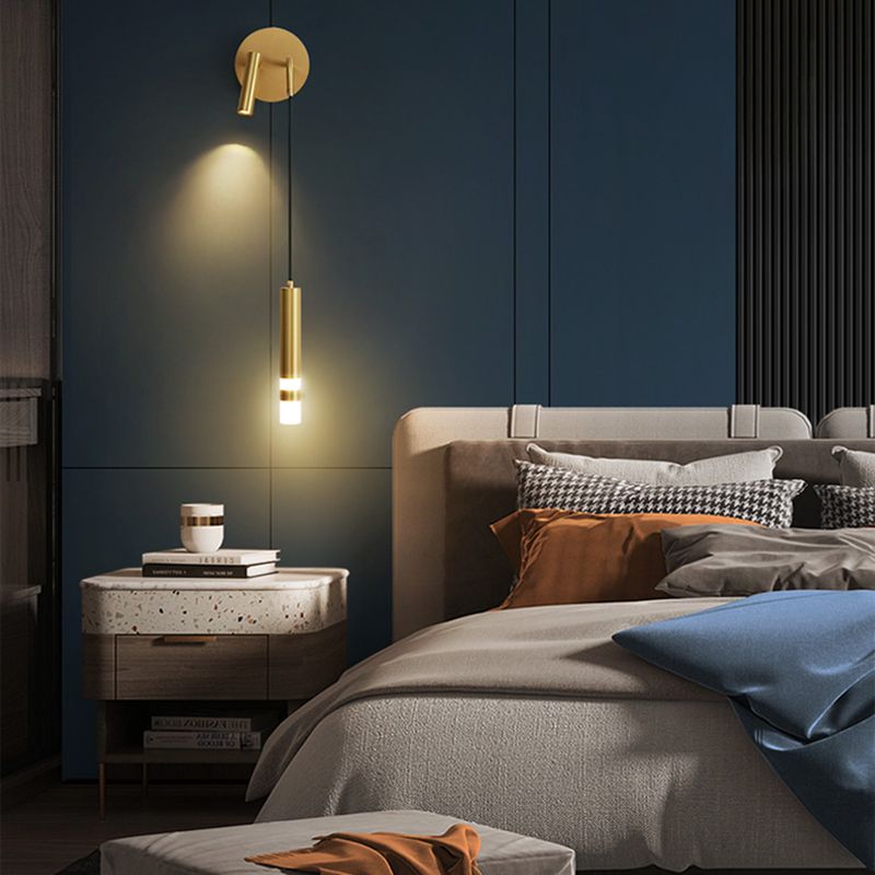 Application en métal lumière murale moderne style suspendu mural en noir et or